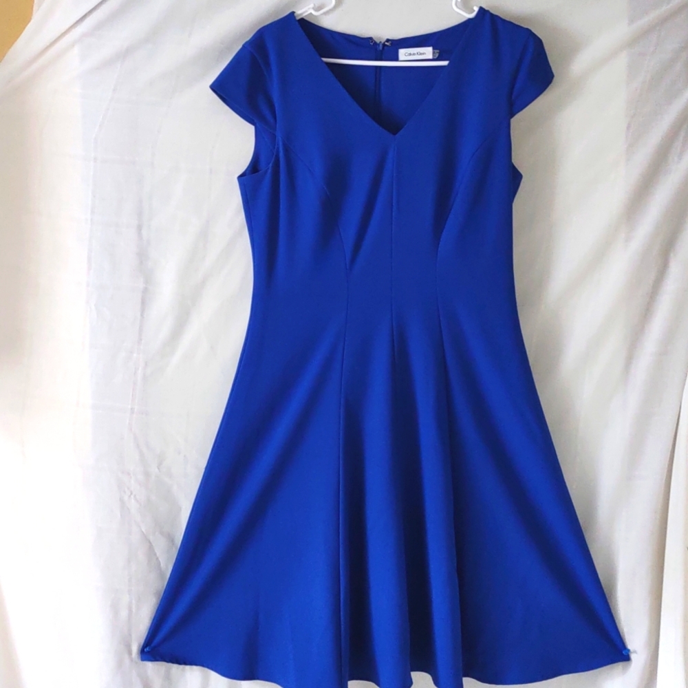 Calvin Klein Blue Midi, Sz 10, NWOT